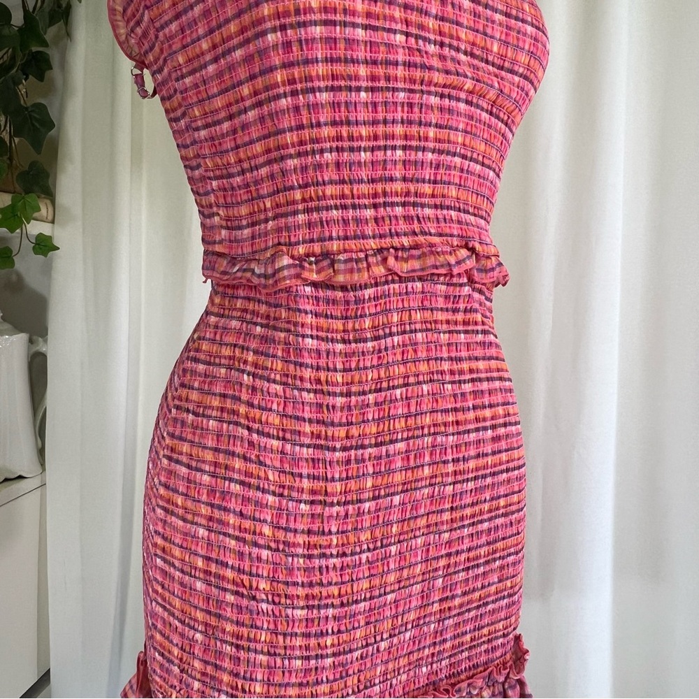 Koko and Mason Pink Plaid Spaghetti Strap Dress - Picture 4 of 14
